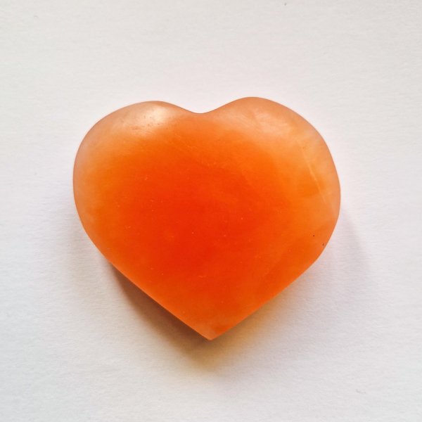 Cuore di Selenite arancione | 7 - 7,5 x 6 cm